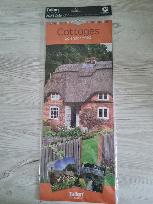 2024 Calendar Super Slim Coasts, Scenes, Cottages & Gardens