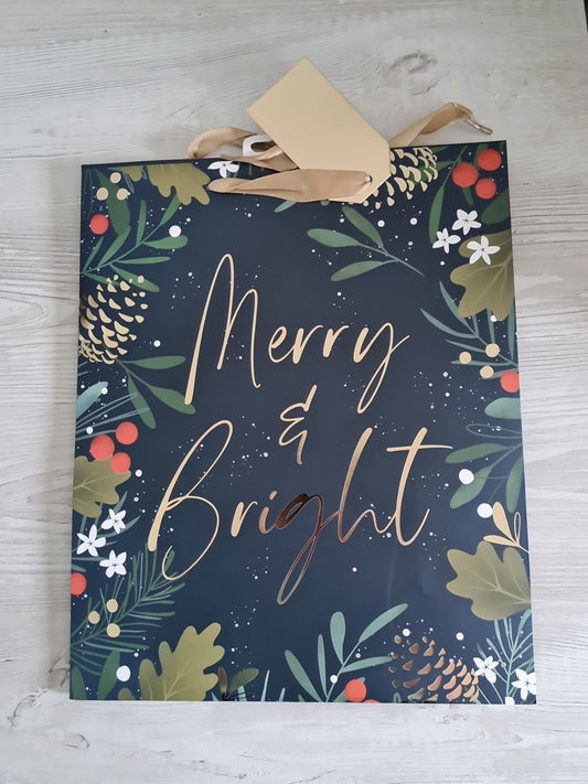 Christmas Gift Bag Large - Merry & Bright